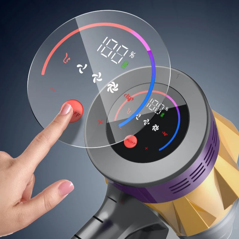 550W Cordless Handheld Vacuum Cleaner,50Kpa Strong Suction,Detachable & Replaceable Battery,Touchscreen,Vacuum Cleaner for Home